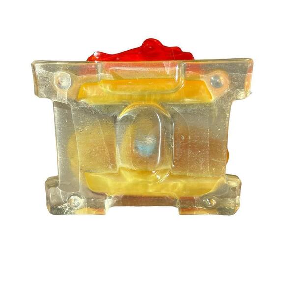 Vintage Lucite Political Napkin Holder Retro Acrylic 1960s 1970s Elephant Donkey - Picture 6 of 8